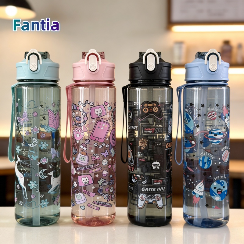 Aquatic Gym - Conveniente botella de agua de 750ml,