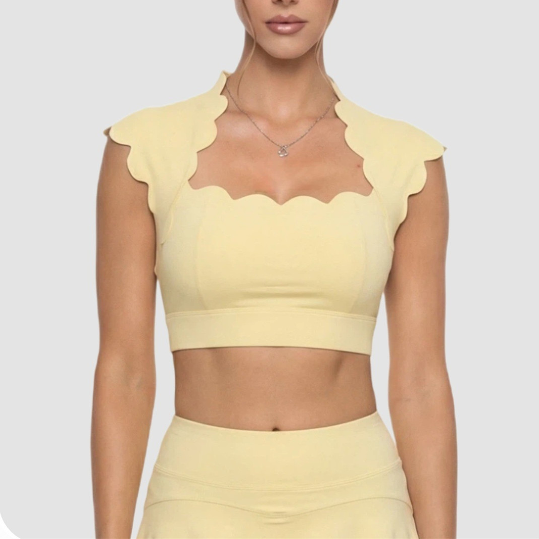 Aquatic Gym - Top Deportivo Ondulado para Mujer, Sujetador